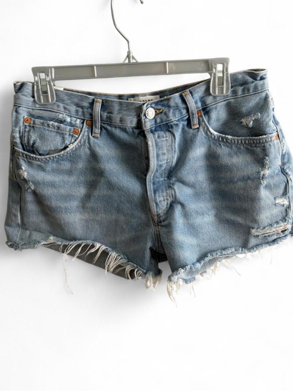 AGOLDE Parker Vintage Cut-Off Distressed Denim Shorts